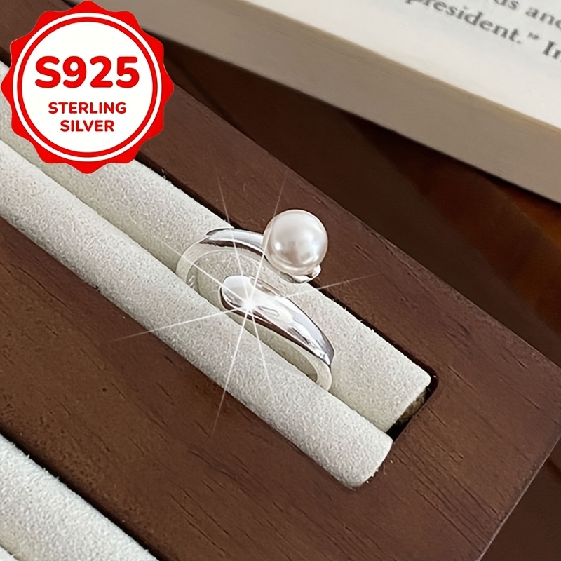 Women's Simple S925 Silver Cross Adjustable Ring, Elegant Gift